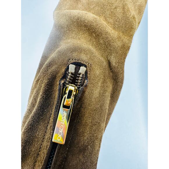 Jimmy Choo Marie 100 Brown Suede Over-the-Knee Sock Boot EU 36 High Heel Lace-Up - Picture 8 of 14